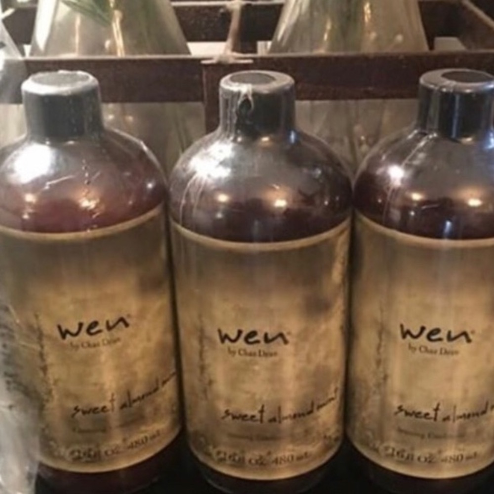 New unopened 3 bottles of Wen sweet almond mint